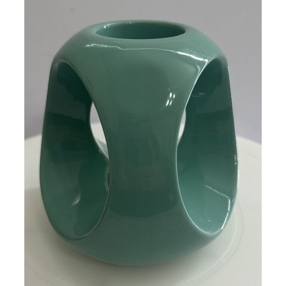 Vintage 99 INTL Lucky Bamboo Turquoise Vase Holder - Vase Not Included - Picture 6 of 8